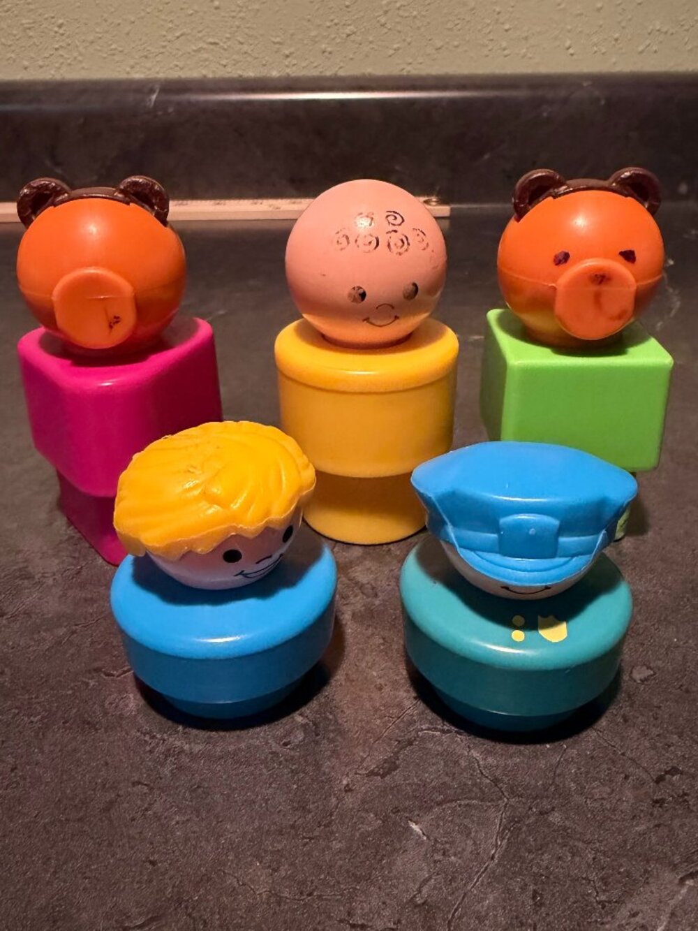 Vintage Fisher-Price Little People Figures - Lot of 5